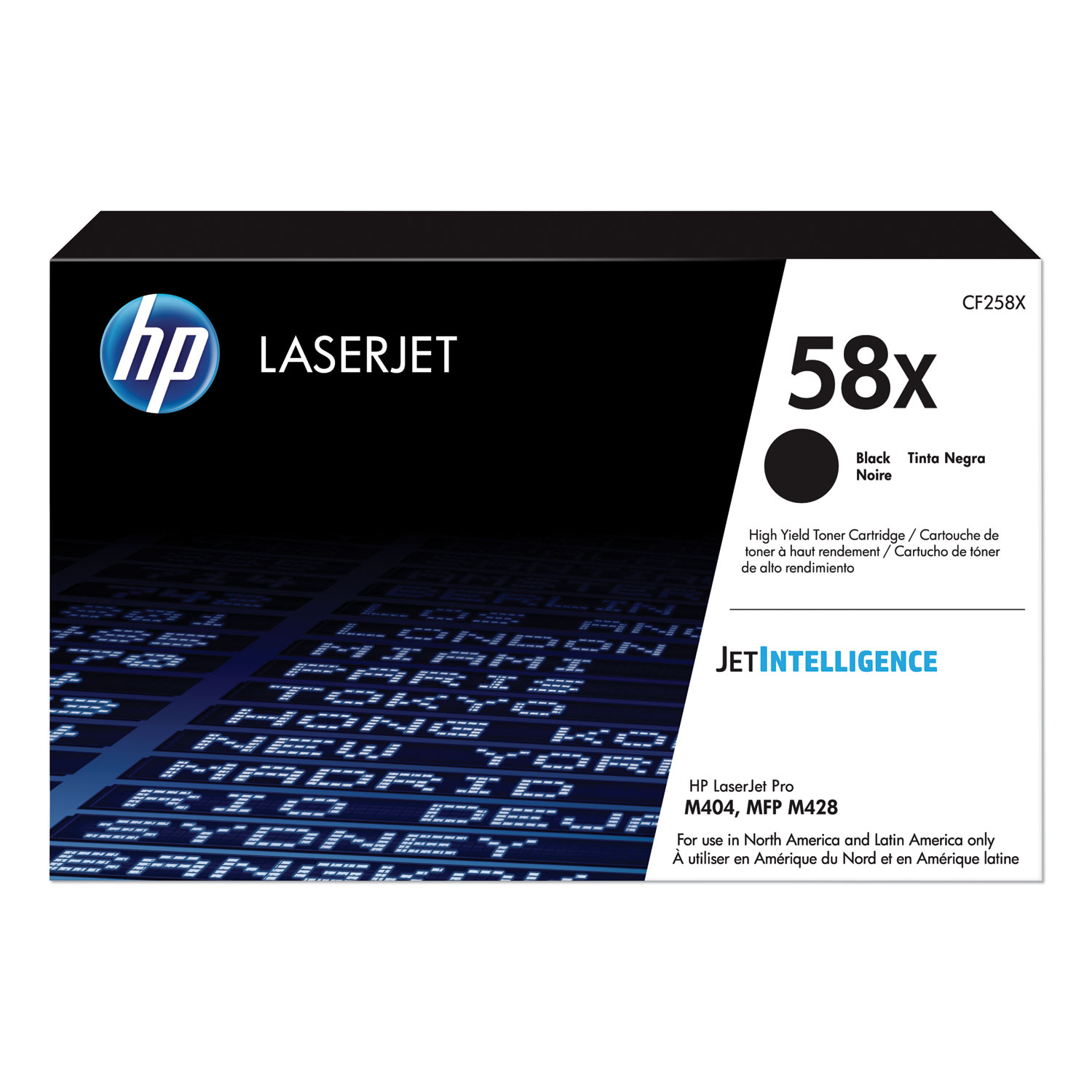 Cool Toner 58A CF258A High Yield Toner Cartridge – For HP LaserJet Pro M404, M428, No Chip, 3,000 Pages