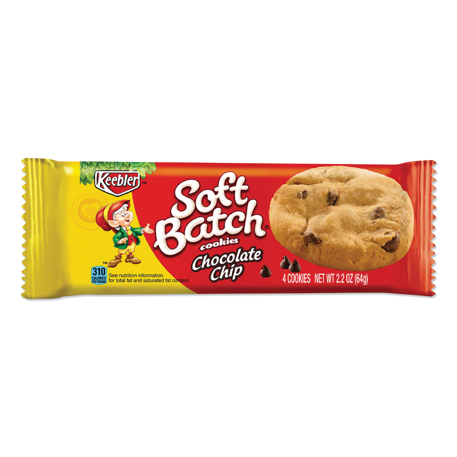 Keebler Soft Batch Chocolate Chip Cookies, 2.2 oz, 12/Box (146574