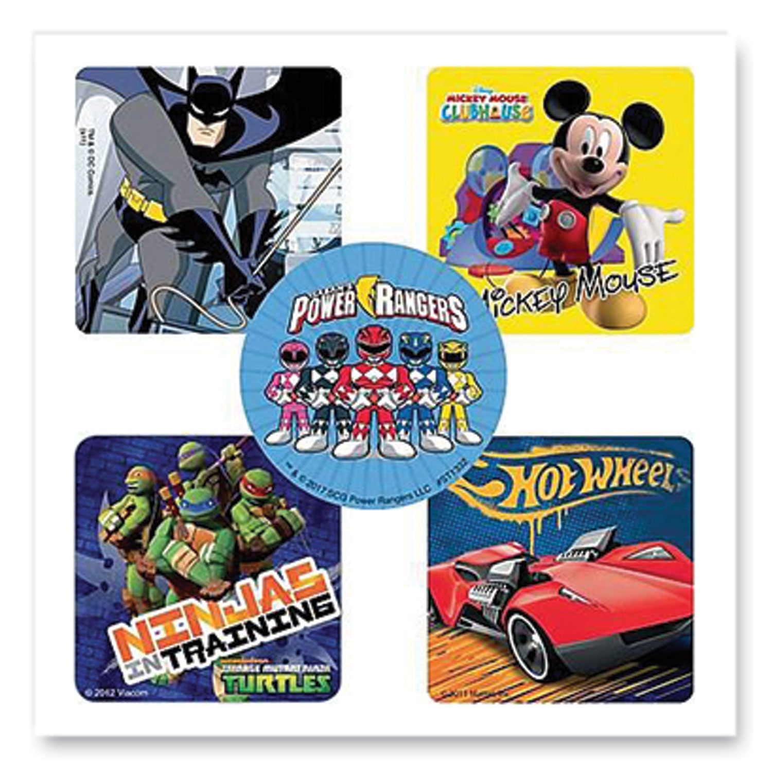SmileMakers Licensed Character Sticker Sampler, Assorted Boy
