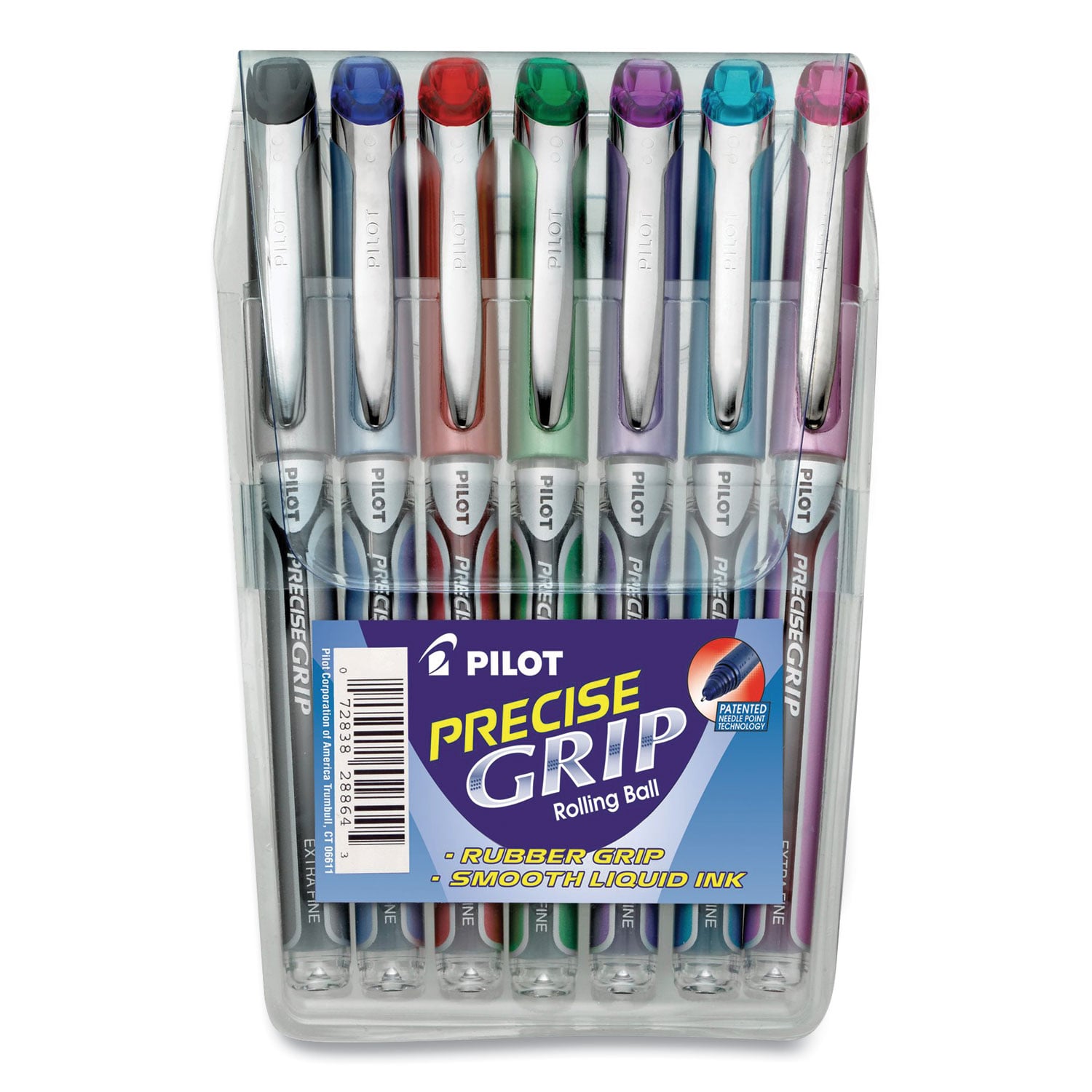 Pilot Precise Grip Extra-Fine Capped Rolling Ball Pens (28864