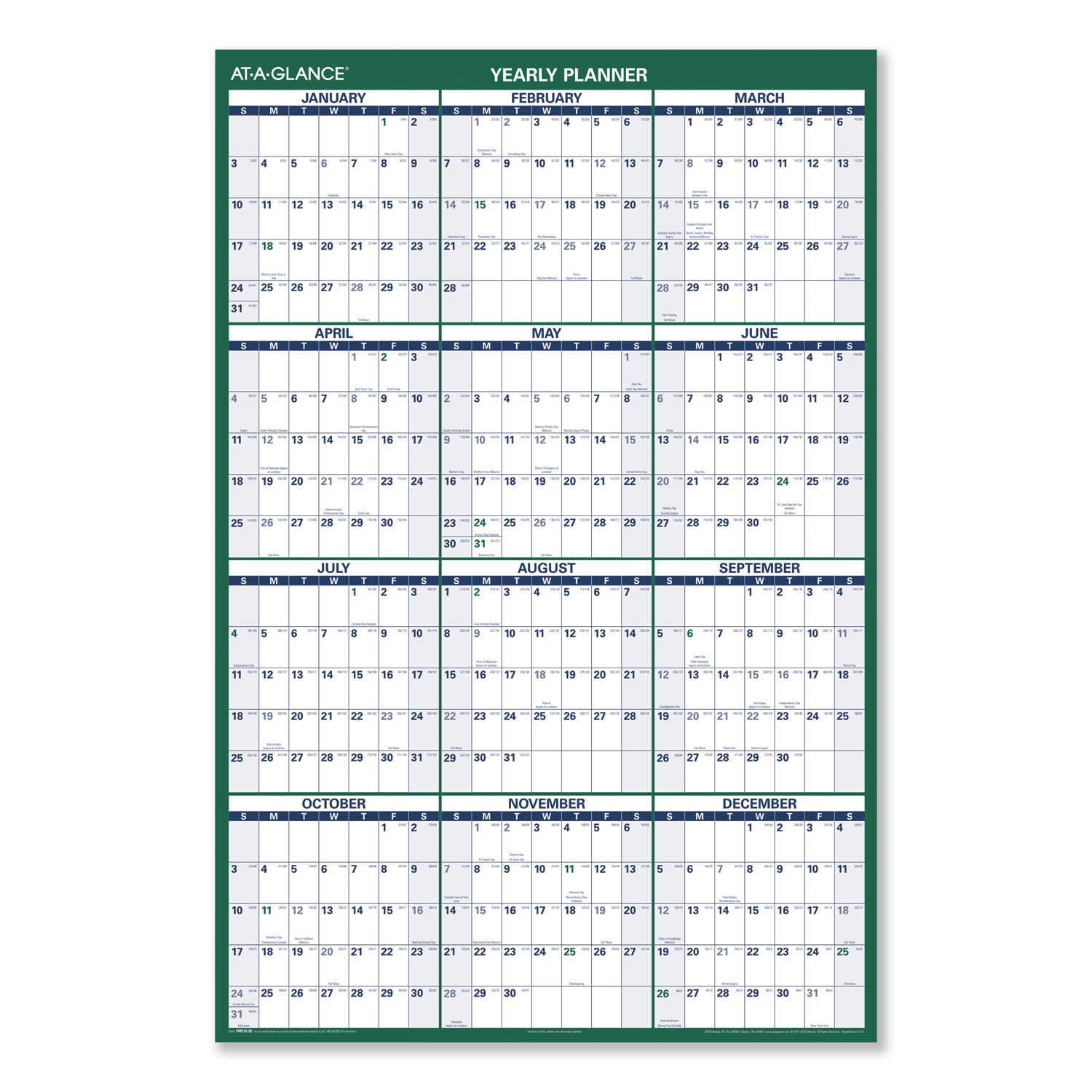 At-A-Glance 3-Month Wall Calendar - All-state Legal - View #7