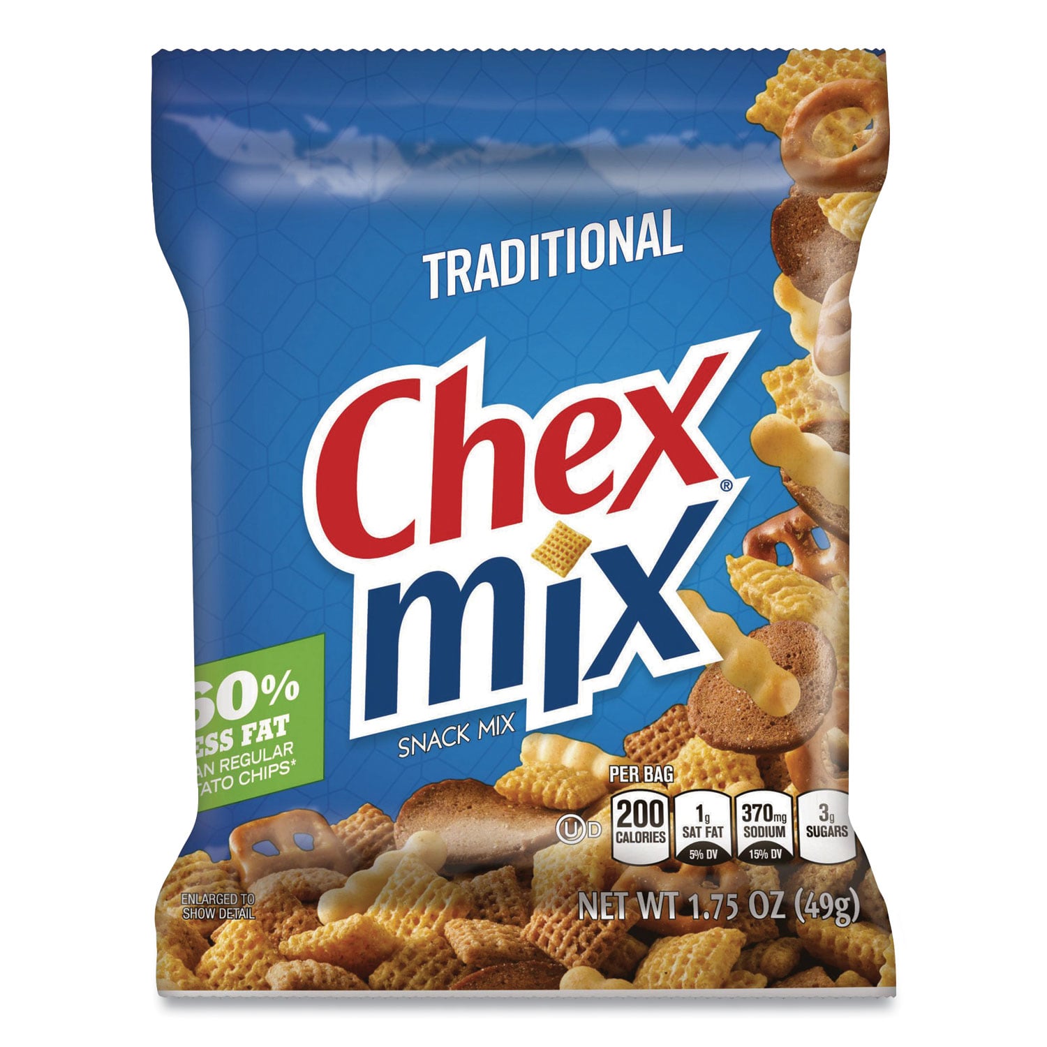 Chex Mix Traditional Snack Mix, 1.75 oz Snack Pack, 60 Packs