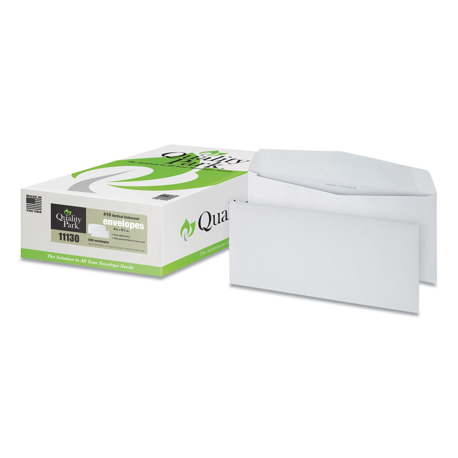 Quality Park Park Ridge #10 Window Envelope 4 1/8" X 9 1/2", White, 500/Box (QUA21330