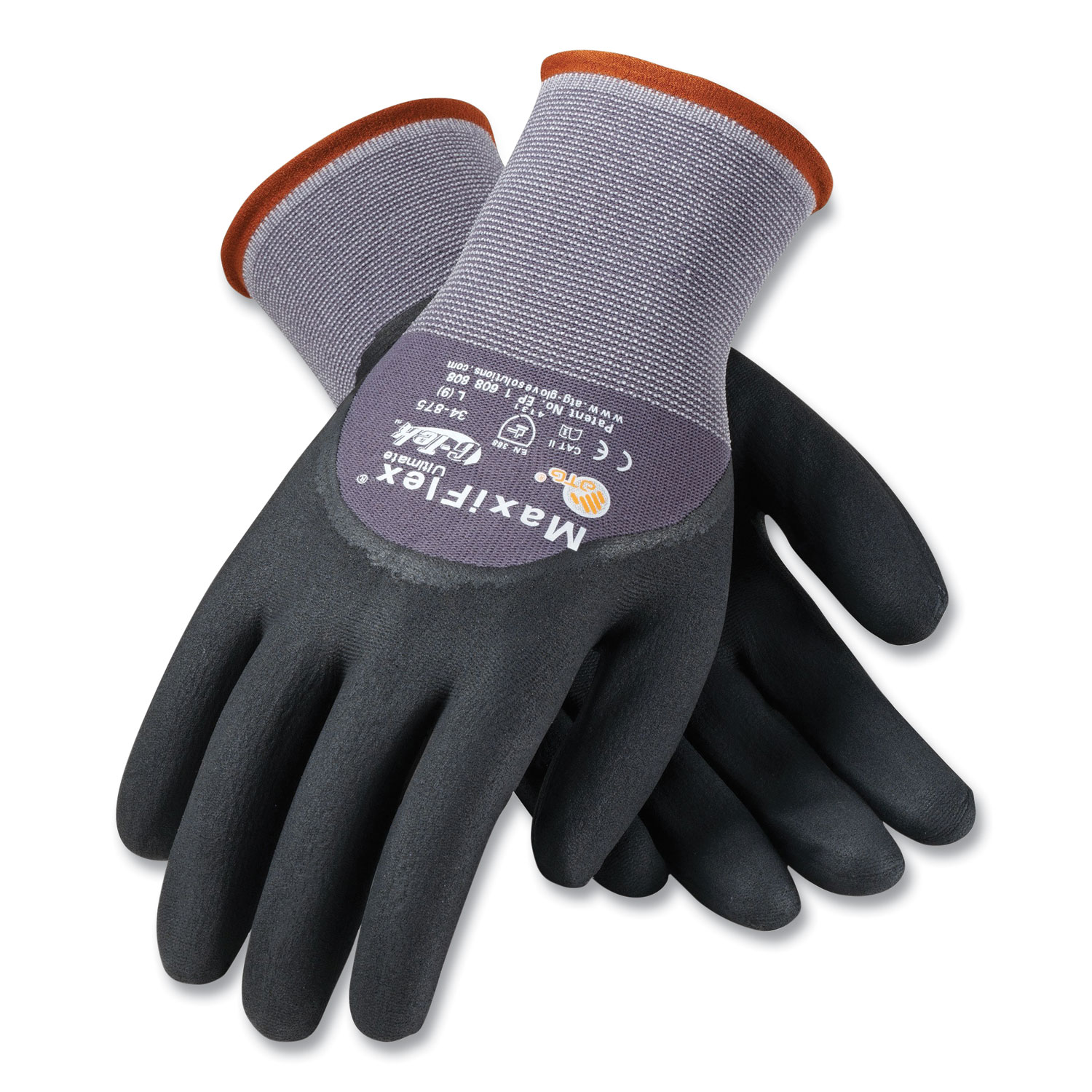 MaxiFlex Ultimate Seamless Knit Nylon Gloves, Nitrile Coated