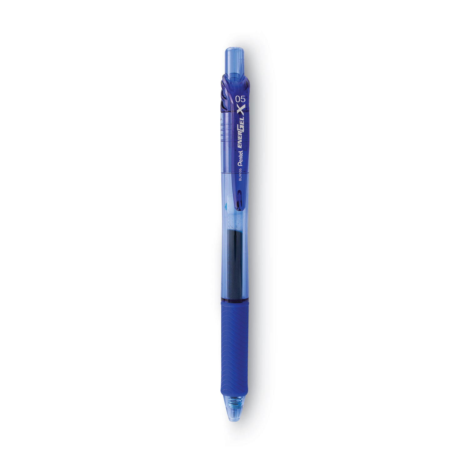 Pentel EnerGel Pure - Stylo à Encre Gel Pointe Aiguille 0.25mm - Mécanisme à Pression - Encre Bleu Marine - Séchage Ultra Rapide