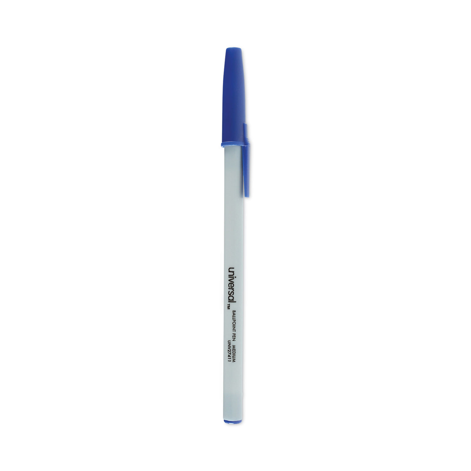 Business Source Ballpoint Stick Pens, Fine Pt, Light Gray Barrel, Black - View #5