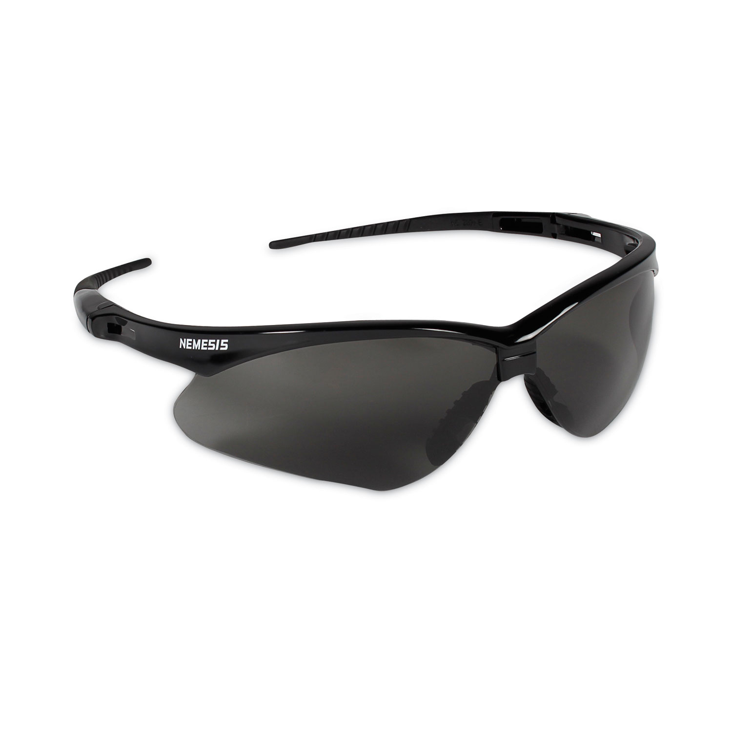KleenGuard V30 Nemesis Safety Glasses, Black Frame, Smoke Anti-Fog