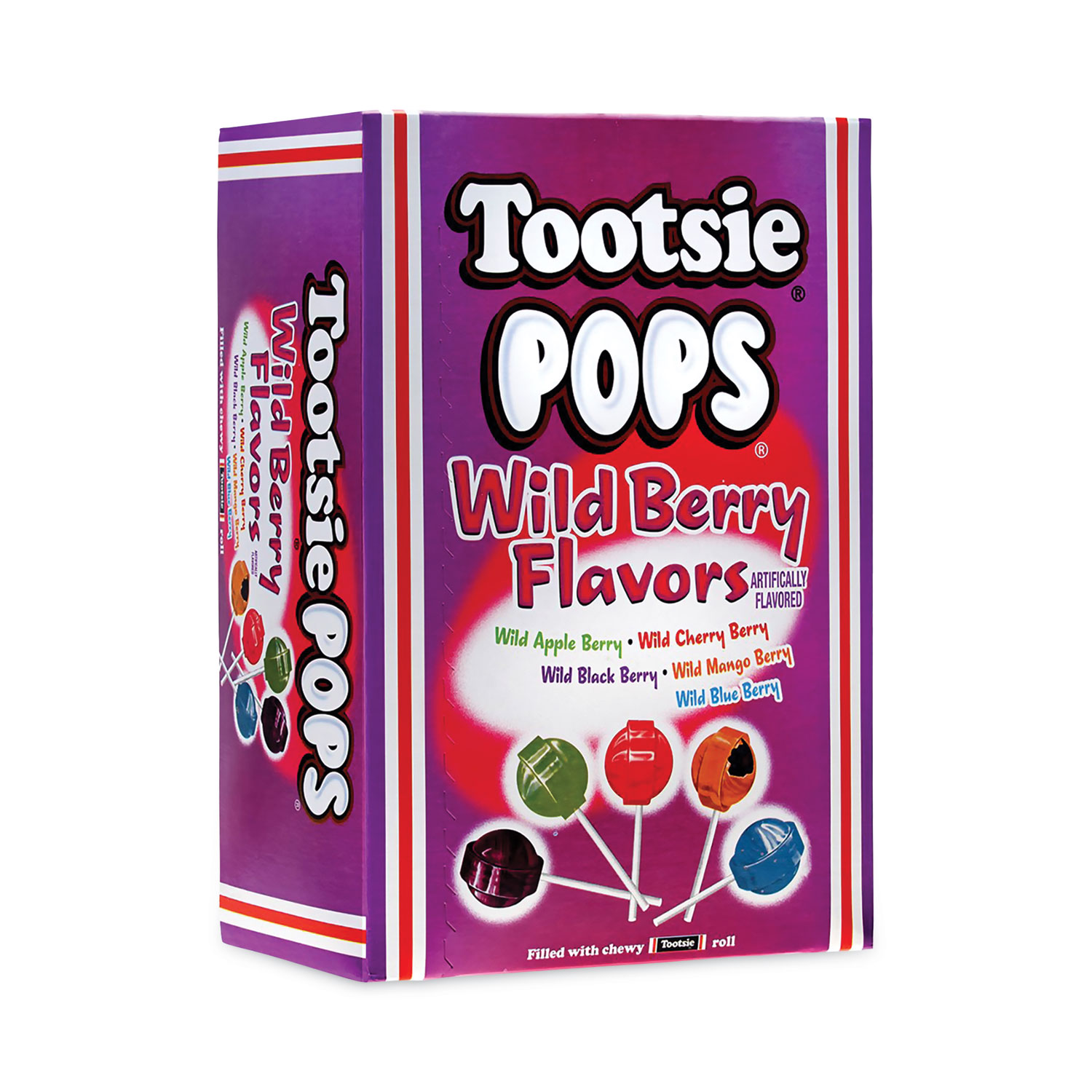 Tootsie Roll Tootsie Pops, Assorted Wild Berry Flavors, 0.6 oz Lollipops,  100/Box, Delivered in 1-4 Business Days (20901184) | OfficeCrave.com, image size:1500x1500