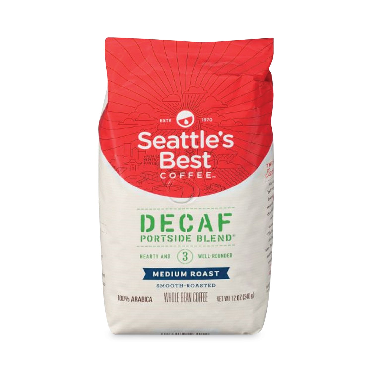 Seattle's Best Port Side Blend Whole Bean Coffee, Decaffeinated