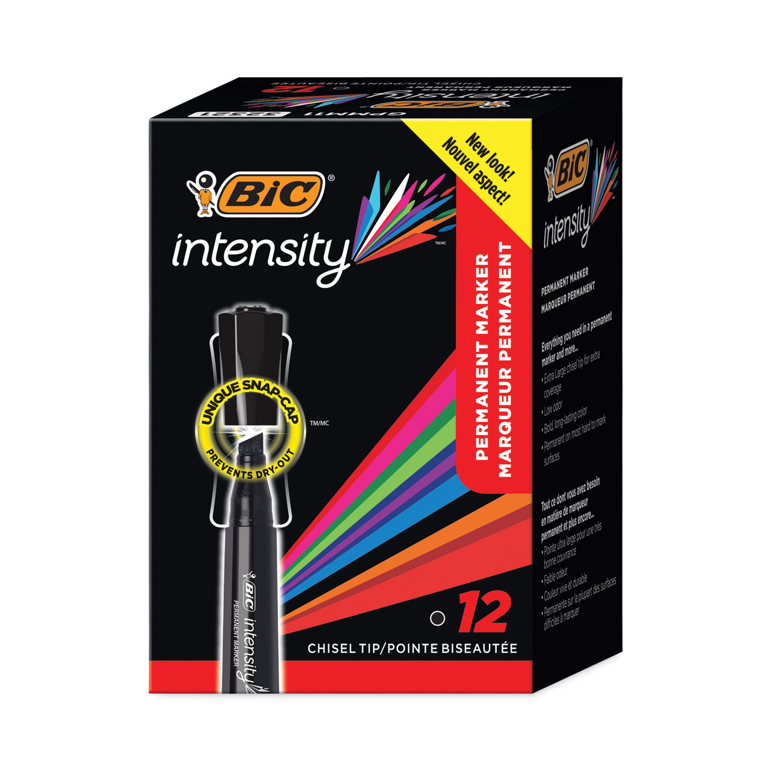 BIC BICGPMM11BK Marking Permanent Marker, Black, Chisel Tip