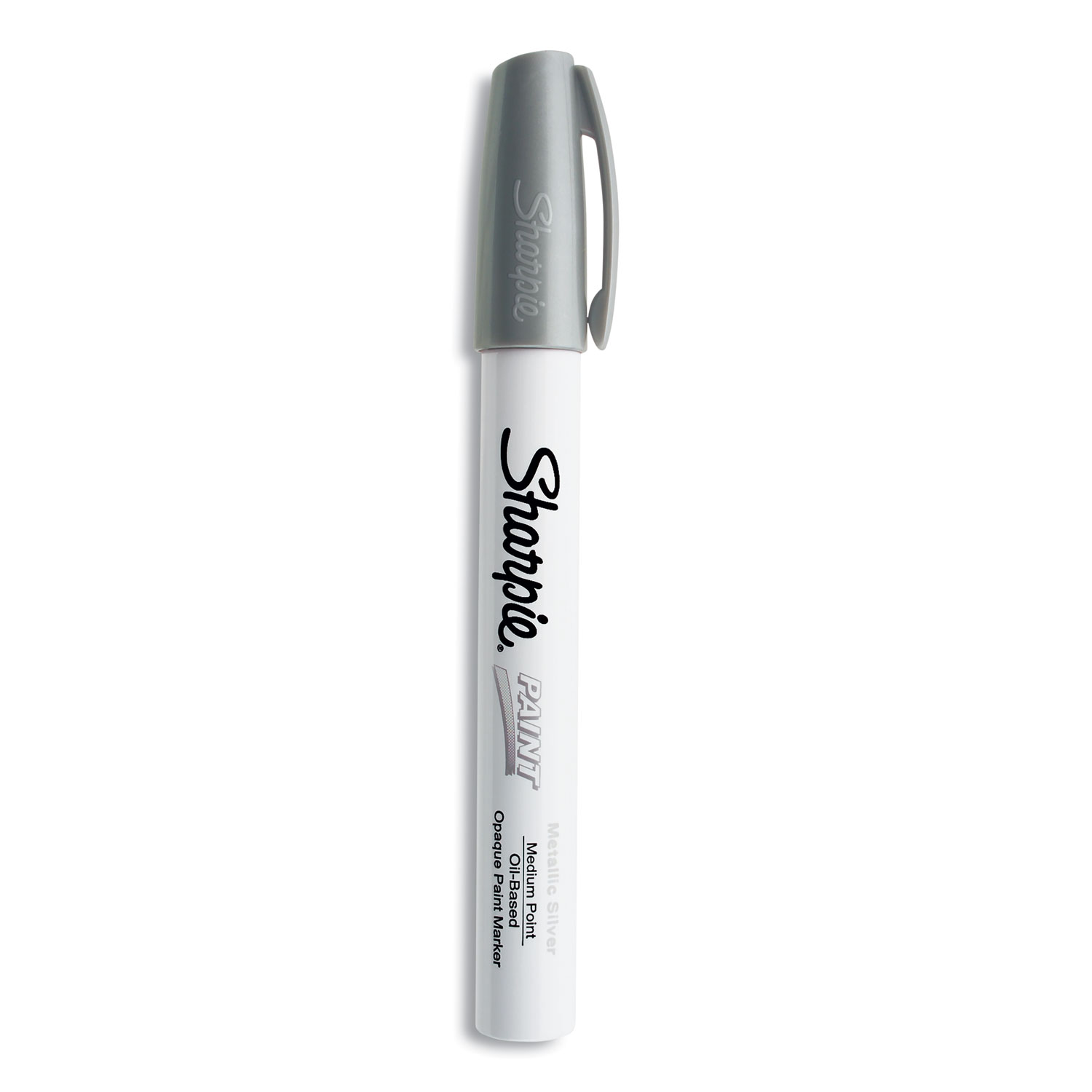 Sharpie Permanent Paint Marker, Medium Bullet Tip, Silver (35560