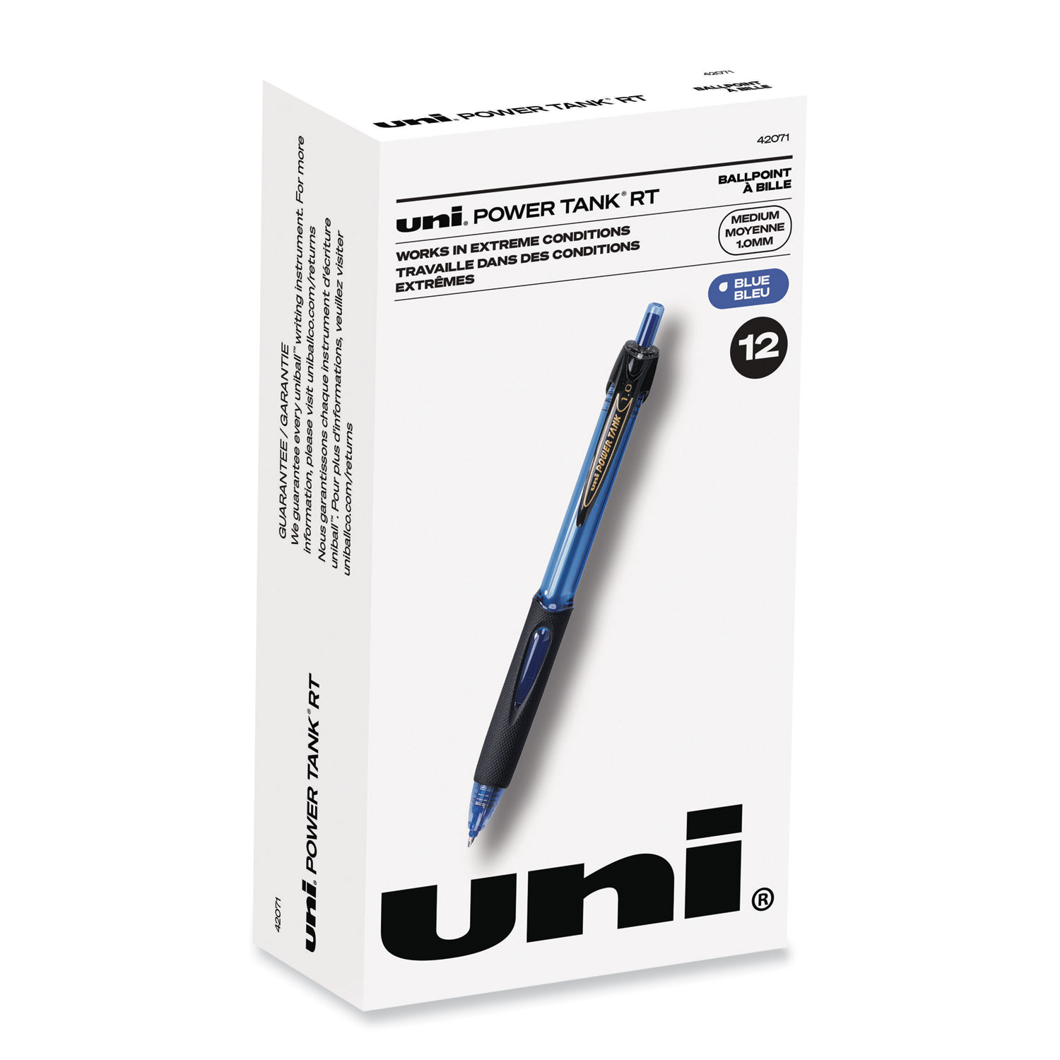 uni-ball 42071 Power Tank RT Retractable Ballpoint Pen