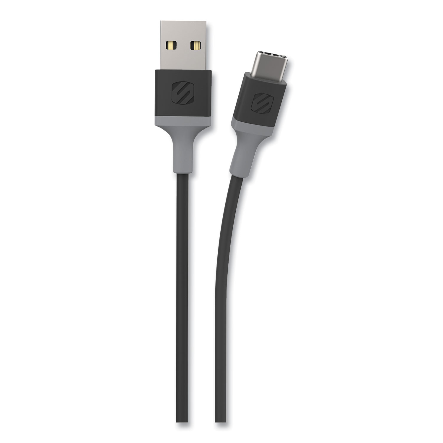 Scosche strikeLINE Braided Cable for USB-C Devices, 4 ft, Black/Gray ...