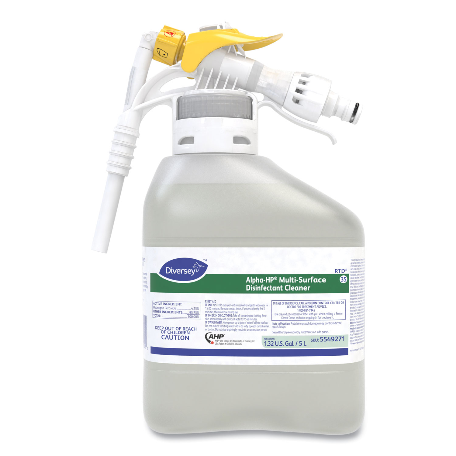 Diversey Alpha-HP Concentrated Multi-Surface Cleaner, Citrus Scent