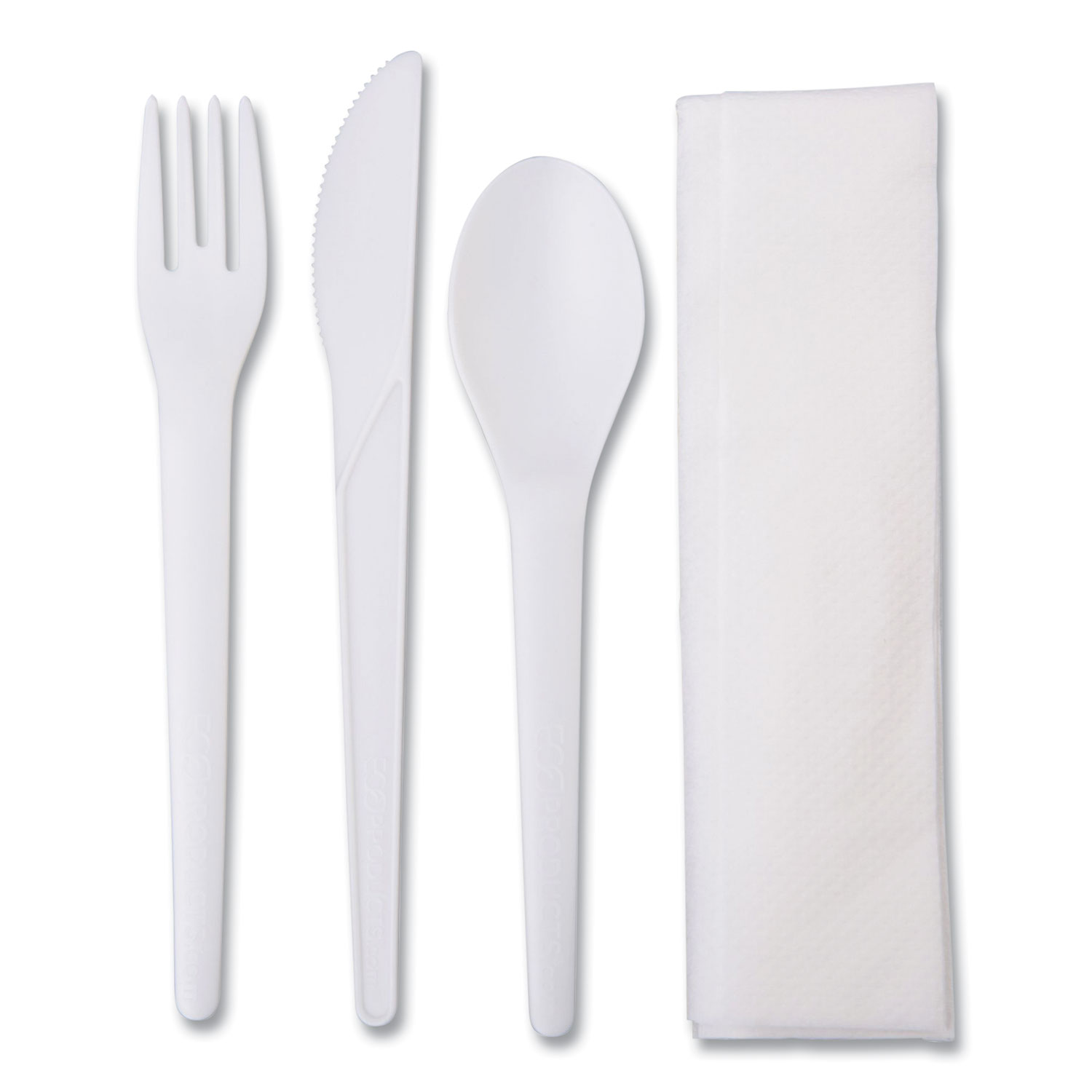 Compostable Spoons Knives Forks Cutlery Set BPI Certified Disposable Paper Utensils 50 Pack Heavy Duty Biodegradable Eco-Friendly Made Of Bagasse - View #6