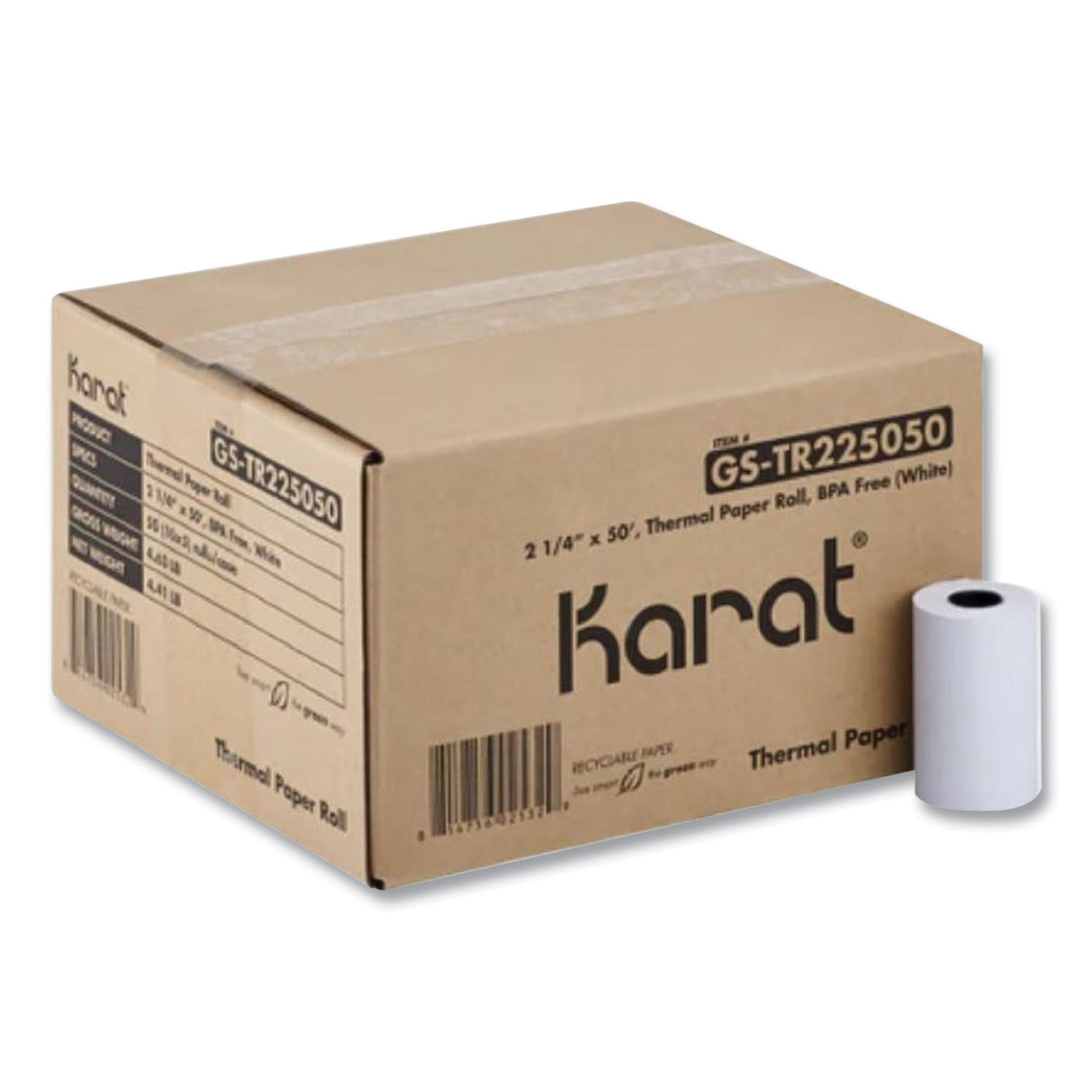 thumbnail image 2 of 200 Rolls 2 1/4 X 50' Thermal Cash Register POS Receipt Paper - Free Shipping 2 of 4