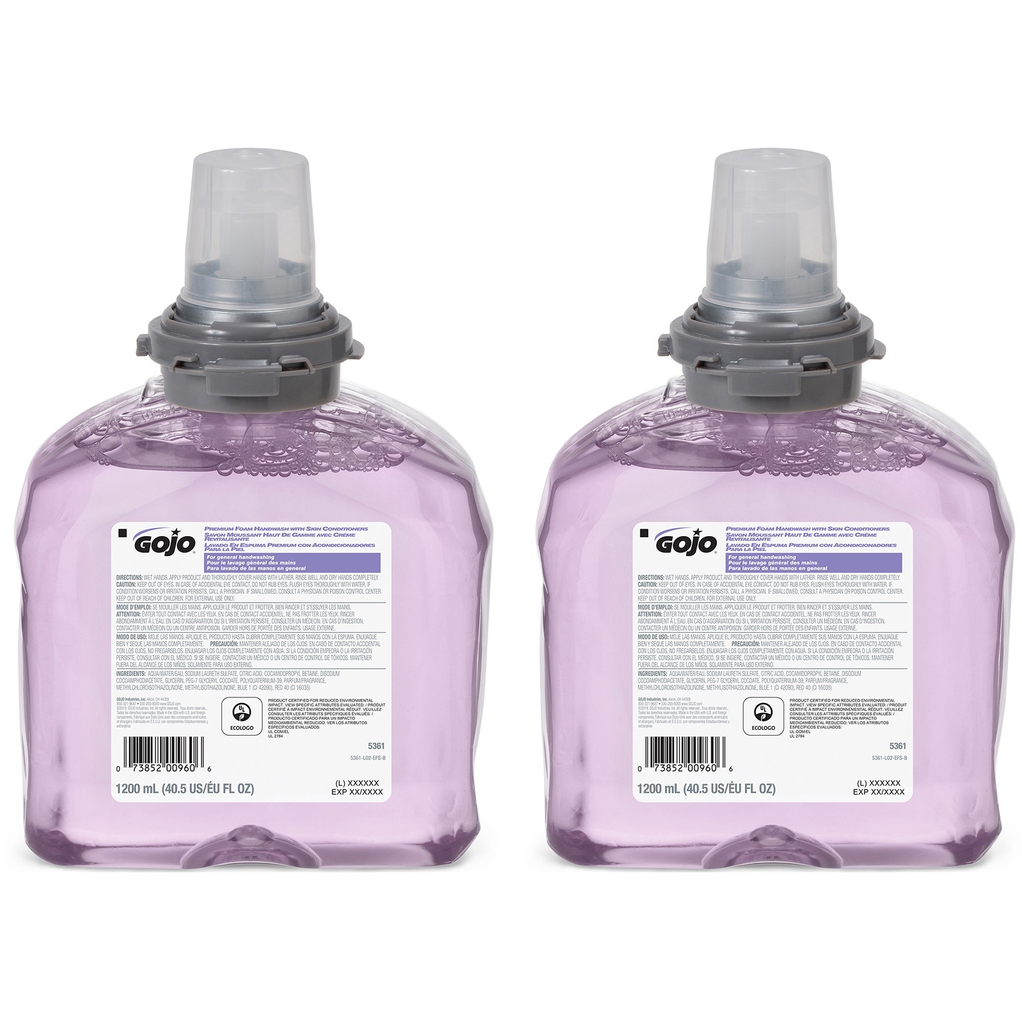 GOJO TFX Luxury Foam Hand Wash, Fresh Scent, 1,200 mL Refill