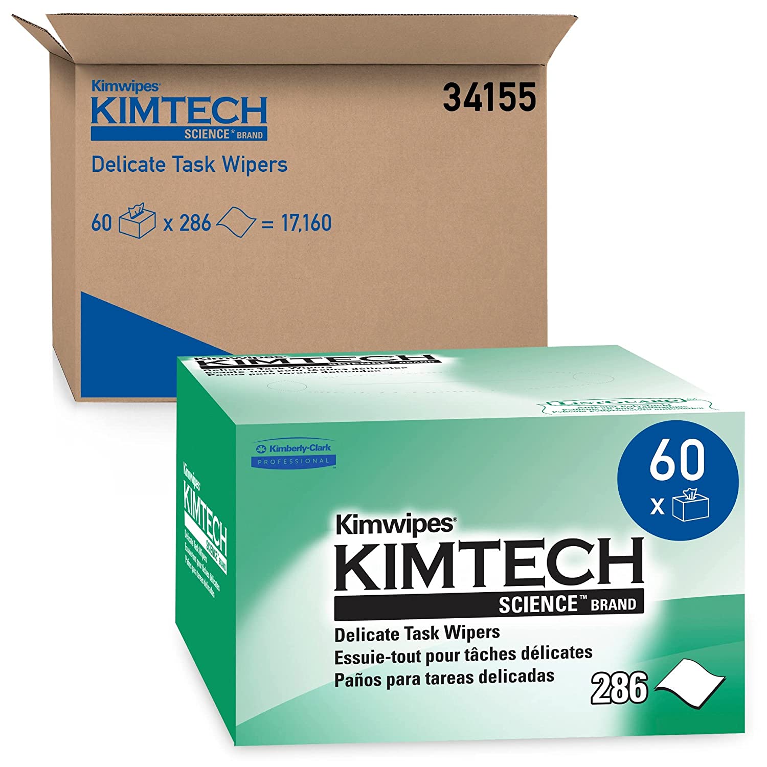 thumbnail image 2 of Kimberly Clark 34155 Kimwipes Delicate Task Wipes – Pack Of 280, 4.4 X 8.4 Inches 2 of 3