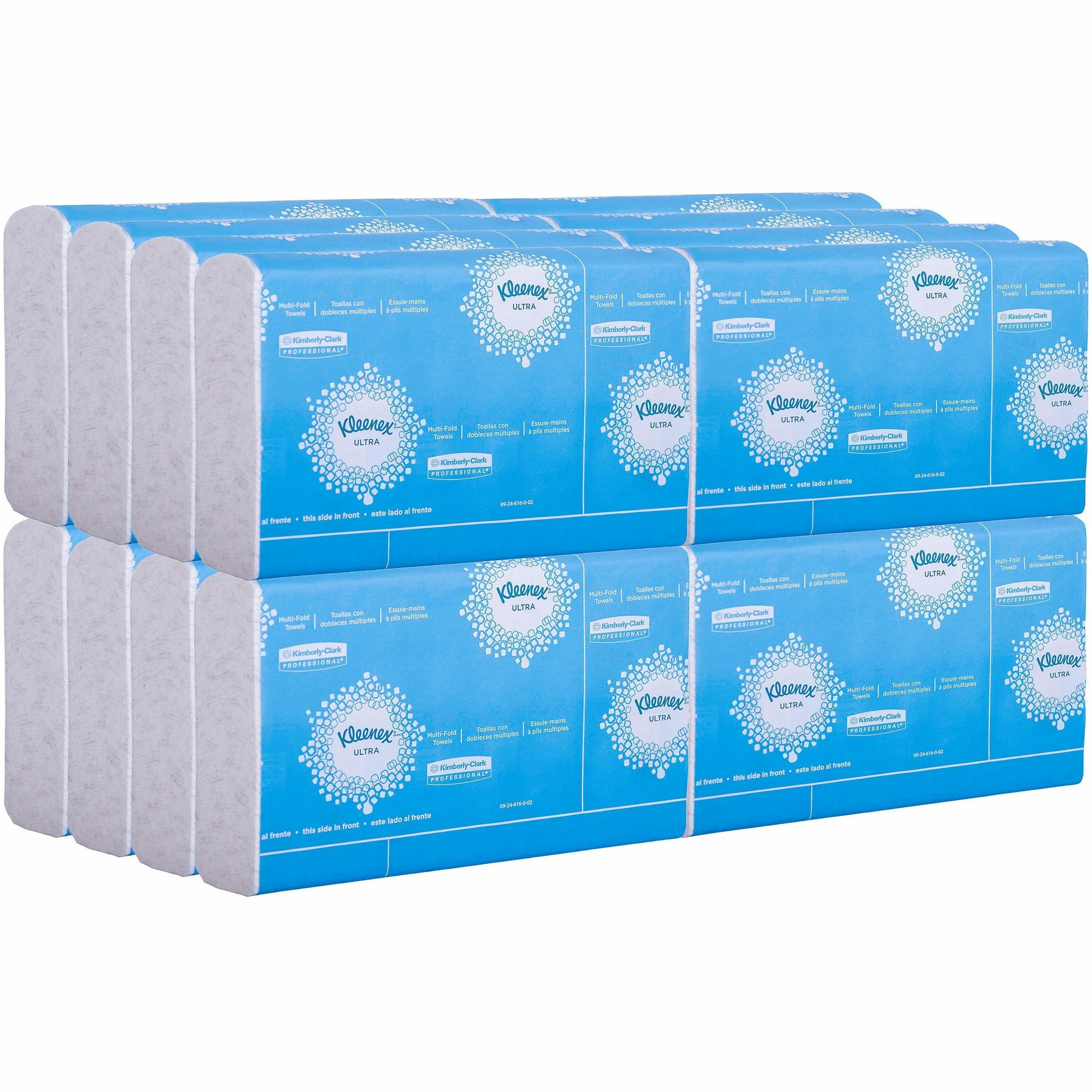 Kleenex Reveal Multi-Fold Towels, 2-Ply, 8 x 9.4, White, 16/Carton