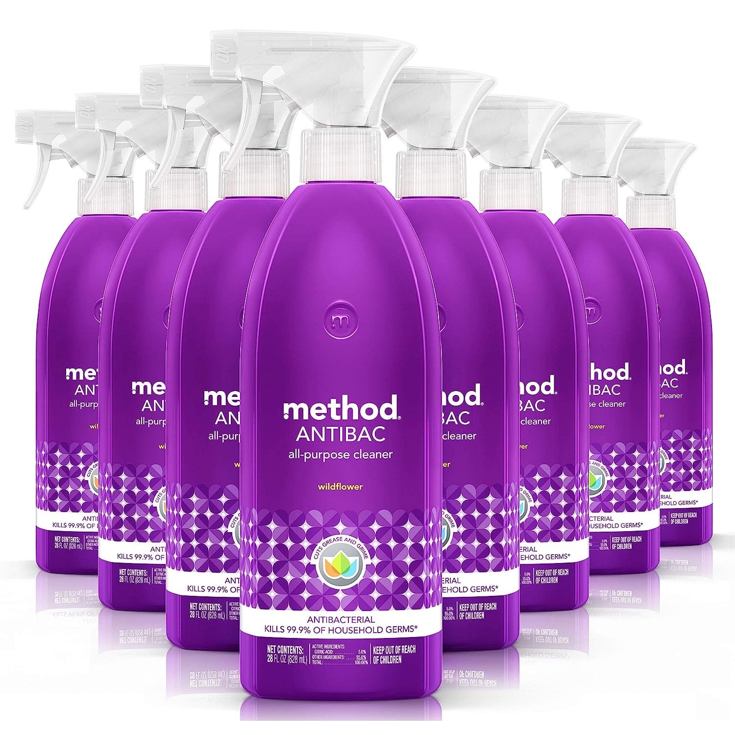 Method Antibac All-Purpose Cleaner, Wildflower, 28 oz Spray Bottle