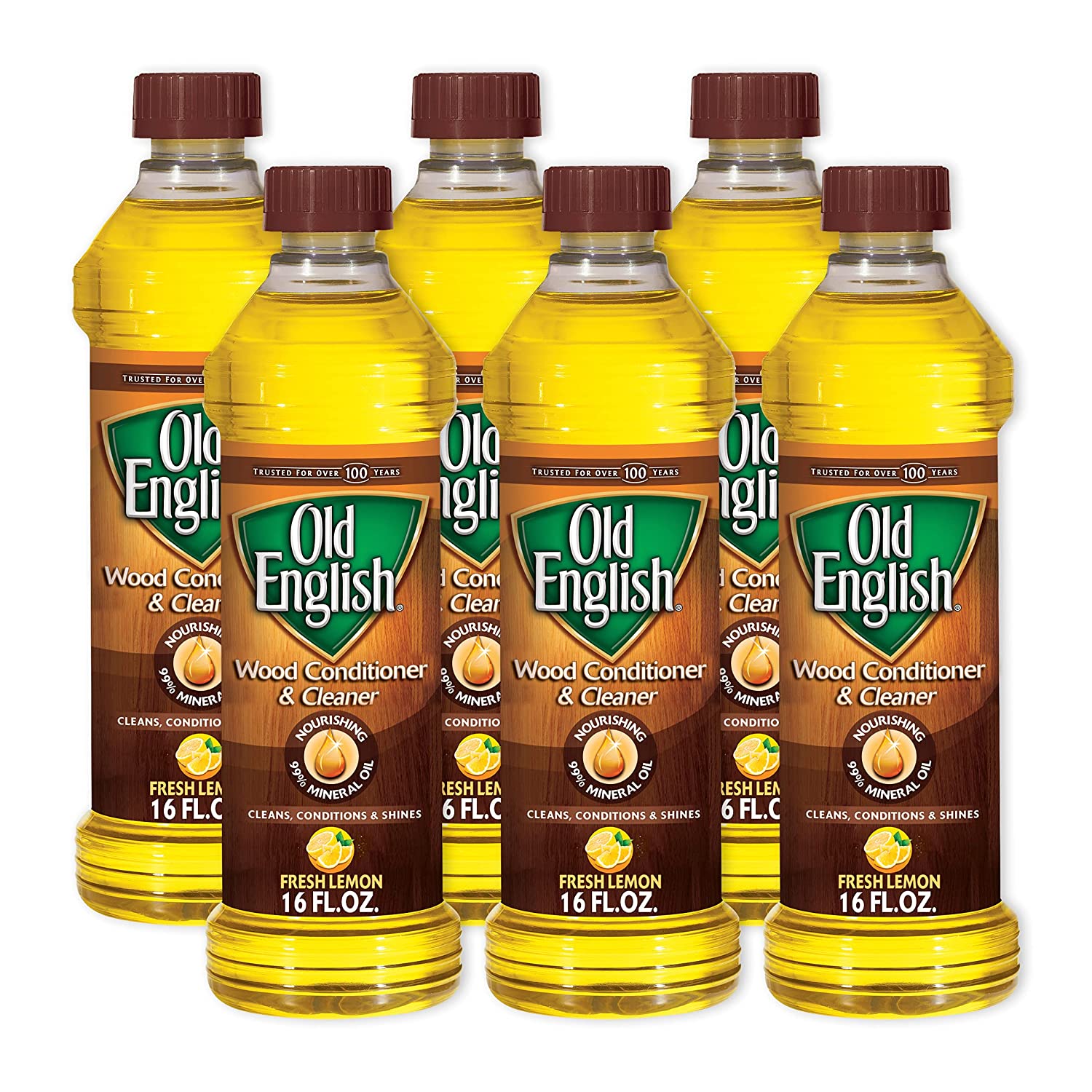 OLD ENGLISH Lemon Oil, Furniture Polish, 16 oz Bottle, 6/Carton